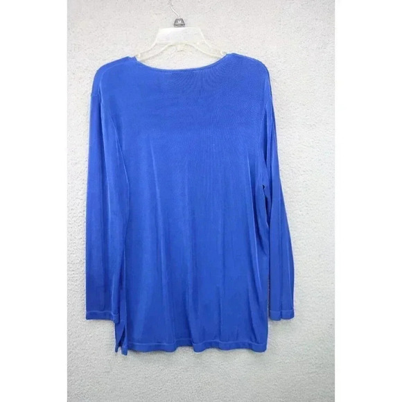 Morgan Cole Women's Cobalt Pant Suit-Medium-Liquid Knit-Sequins - Picture 7 of 12